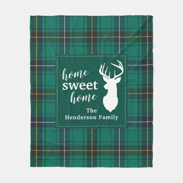 Personalisiert Kariert Holiday Tartan Clan Henders Fleecedecke (Vorderseite)