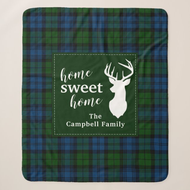 Personalisiert Karierter Clan Campbell Military Ta Sherpadecke (Vorderseite)