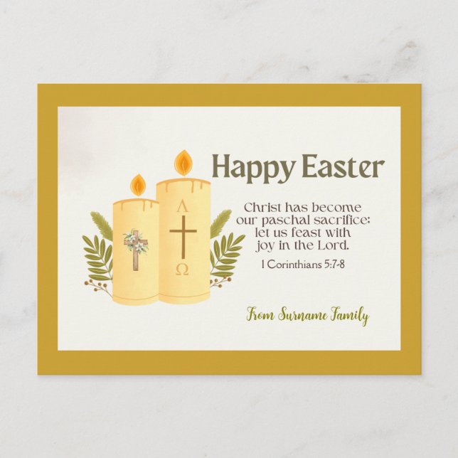 Personalisiert-katholische Ostersaison Postkarte (Vorderseite)