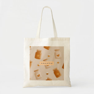Personalisiert Kawaii Honey Jar Pattern Tragetasche