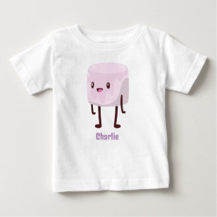 Personalisiert Kawaii Marshmallow Baby T - Shirt