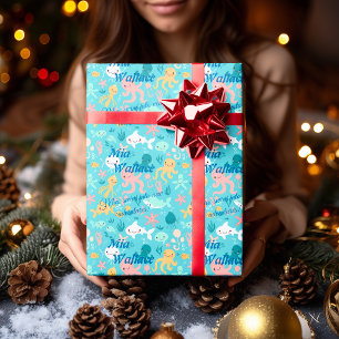 Personalisiert Kawaii Ocean Adventure Geschenke Wr Geschenkpapier