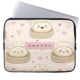 Personalisiert Kawaii Pastel Dumpling Muster Laptopschutzhülle