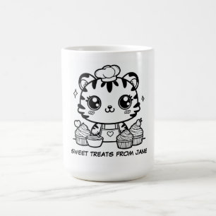 Personalisiert Kawaii Tiger Baker Tasse   Niedlich