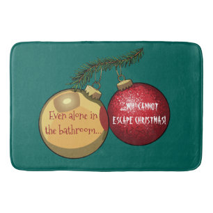 Personalisiert KEIN ESCAPE! Christmas Baubles Cart Badematte
