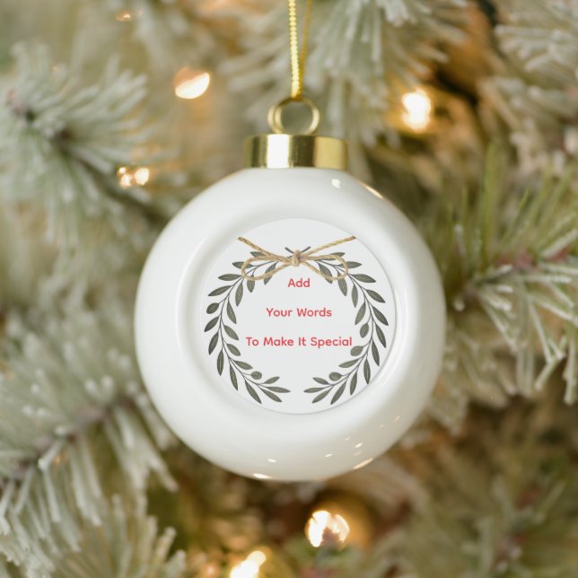 Personalisiert  keramik Kugel-Ornament (Baum)