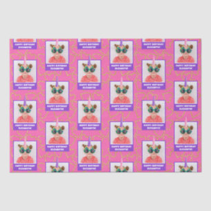 Personalisiert Kid Foto Happy Birthday Unicorn Seidenpapier