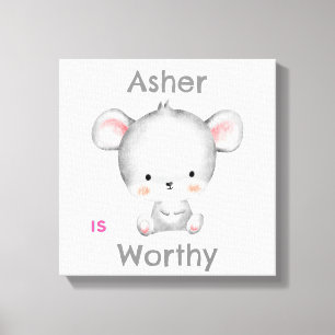 Personalisiert Kids Affirmation Deko Graumäuse