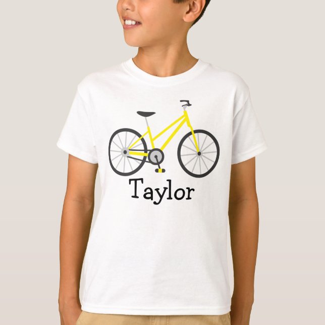 Personalisiert Kids Bicycle T - Shirt (Vorderseite)