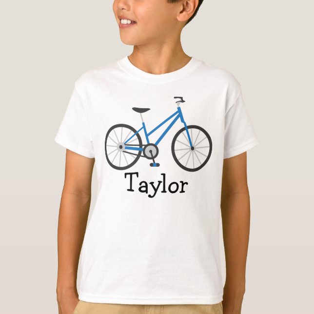 Personalisiert Kids Bicycle T - Shirt (Vorderseite)
