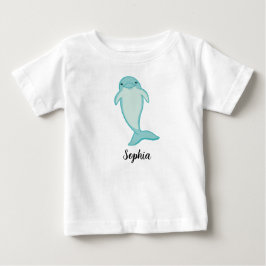 Personalisiert Kids Dolphin Girls Baby T - Shirt