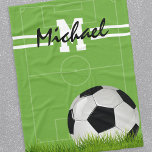 Personalisiert Kids Fußball Fleecedecke<br><div class="desc">Genießen Sie Ihren kleinen Fußballfan mit unserem Personalisierten Kids Fleece Blanket! Dieser gemütliche Sake besticht durch einen lebendigen, grünen Hintergrund, der für jede Farbe angepasst werden kann, einen spielerischen Fußballplatz sowie den ursprünglichen Namen und den Fußball. Die Decke ist perfekt geeignet für Schnappschüsse am Nachmittag, Nickerchen am Nachmittag und die...</div>