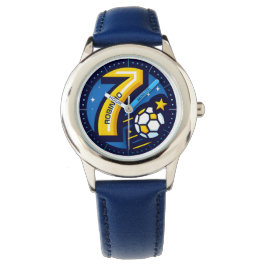 Personalisiert Kids-Fußballuhr, Nummer 7 Armbanduhr