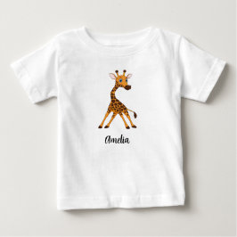 Personalisiert Kids Giraffe Girls Baby T - Shirt