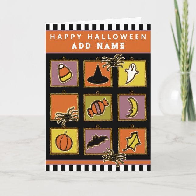 Personalisiert Kids Halloween Card Karte (Vorderseite)