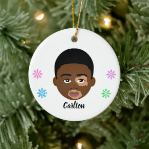 Personalisiert Kids Natural Hair Keramik Ornament