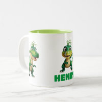 Personalisiert Kids Niedlich Green Anime Dinosauri