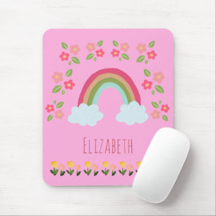 Personalisiert Kids Niedliche Regenbogenschule Mousepad