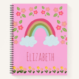 Personalisiert Kids Niedliche Regenbogenschule Notizbuch