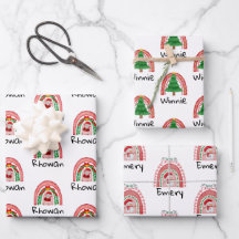 Personalisiert Kids Weihnachtswrapping Paper Sheet