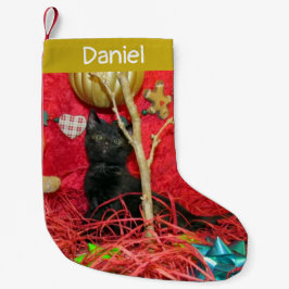 Personalisiert - Kimbas Niedlicher Weihnachtskatze Kleiner Weihnachtsstrumpf