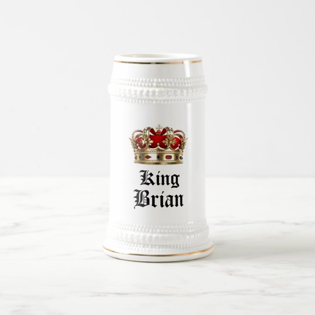 Personalisiert King Beer Stein Bierglas (Mittel)