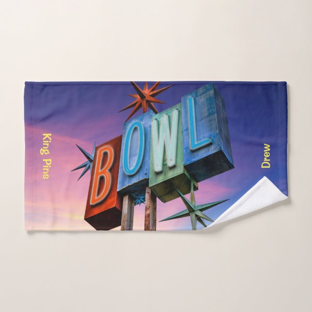 Personalisiert King Buttone Bowling Team Handtüche Handtuch (Handtuch)