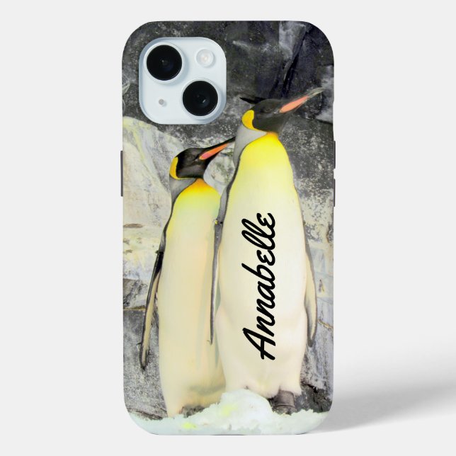 Personalisiert King Penguins Handy Case (Rückseite)