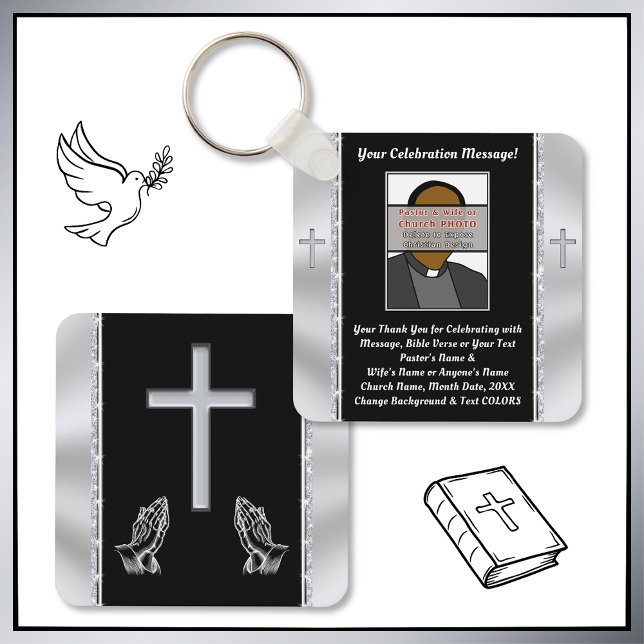 Personalisiert, kirchliche Gunst Ideen, WANDERUNGS Schlüsselanhänger (Christian Party Favors. Church Anniversary Favors Pastor Anniversary Party Ideas. Christian Keychain)