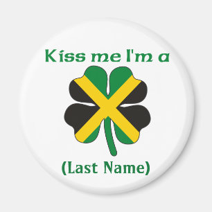 Personalisiert Kiss Me Ich bin Jamaikaner Magnet
