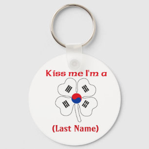 Personalisiert Kiss Me Ich bin koreanischer Schlüs Schlüsselanhänger
