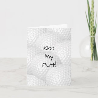 Personalisiert Kiss My Putt Karte