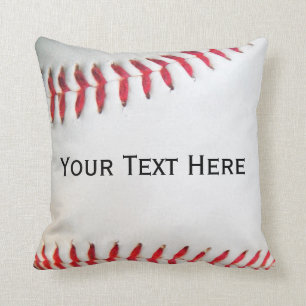 Personalisiert Kissen Weißes Baseball Rot Heftung