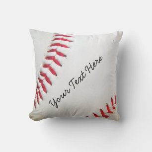 Personalisiert Kissen Weißes Baseball Rot Heftung