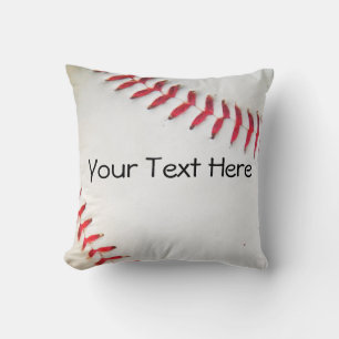 Personalisiert Kissen Weißes Baseball Rot Heftung
