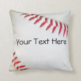 Personalisiert Kissen Weißes Baseball Rot Heftung