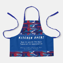 Personalisiert Kitchen Open + 3Comments Funny Apro