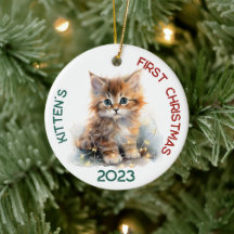 Personalisiert Kittens erstes Weihnachtsdesign