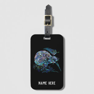 PERSONALISIERT KIWI NEW ZEALAND PAUA LUGGAGE TAG GEPÄCKANHÄNGER