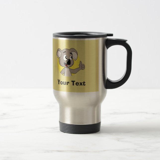Personalisiert Koala Bär Cartoons Travel Mug Reisebecher (Rechts)