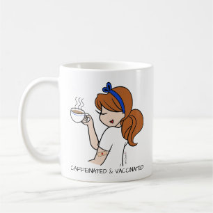 Personalisiert koffeiniert und geimpft kaffeetasse