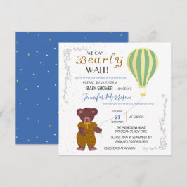 Personalisiert können wir Baby Shower Boy warten Einladung