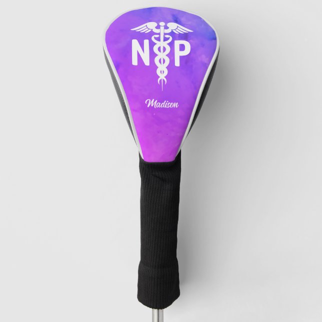 Personalisiert-Krankenpfleger-Trainer Lila rosa Cu Golf Headcover (Vorderseite)