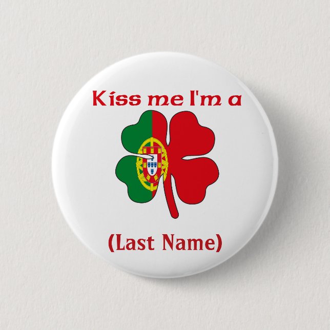 Personalisiert küssen Sie mich, den ich Button (Vorderseite)