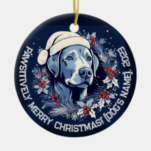 Personalisiert Labrador DOG Holiday Charm Keramik Ornament
