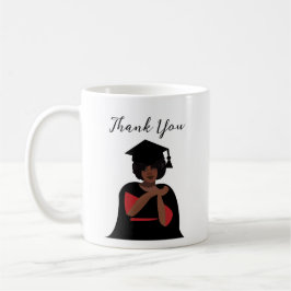 Personalisiert lächelnder weiblicher Abschluss Kaffeetasse