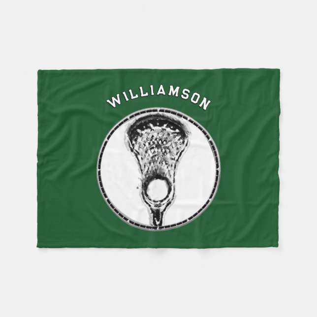 Personalisiert Lacrosse Fleecedecke (Vorderseite (Horizontal))