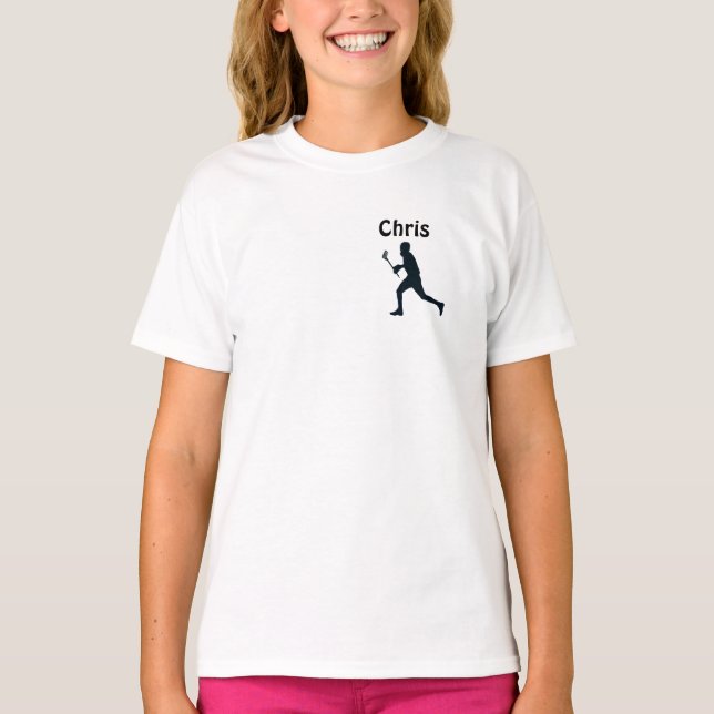 Personalisiert Lacrosse T-Shirt (Vorderseite)