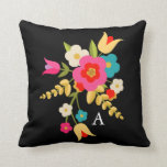 Personalisiert | Land Floral Kissen<br><div class="desc">Western Blumenmuster inspiriertes Design in hellen Druckfarben, Blues, Grüntöne und Gelb, die mit Ihrem Anfang angepasst werden können. | Entwurf von Shelby Allison</div>