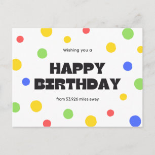 Personalisiert - langer Geburtstag Postkarte